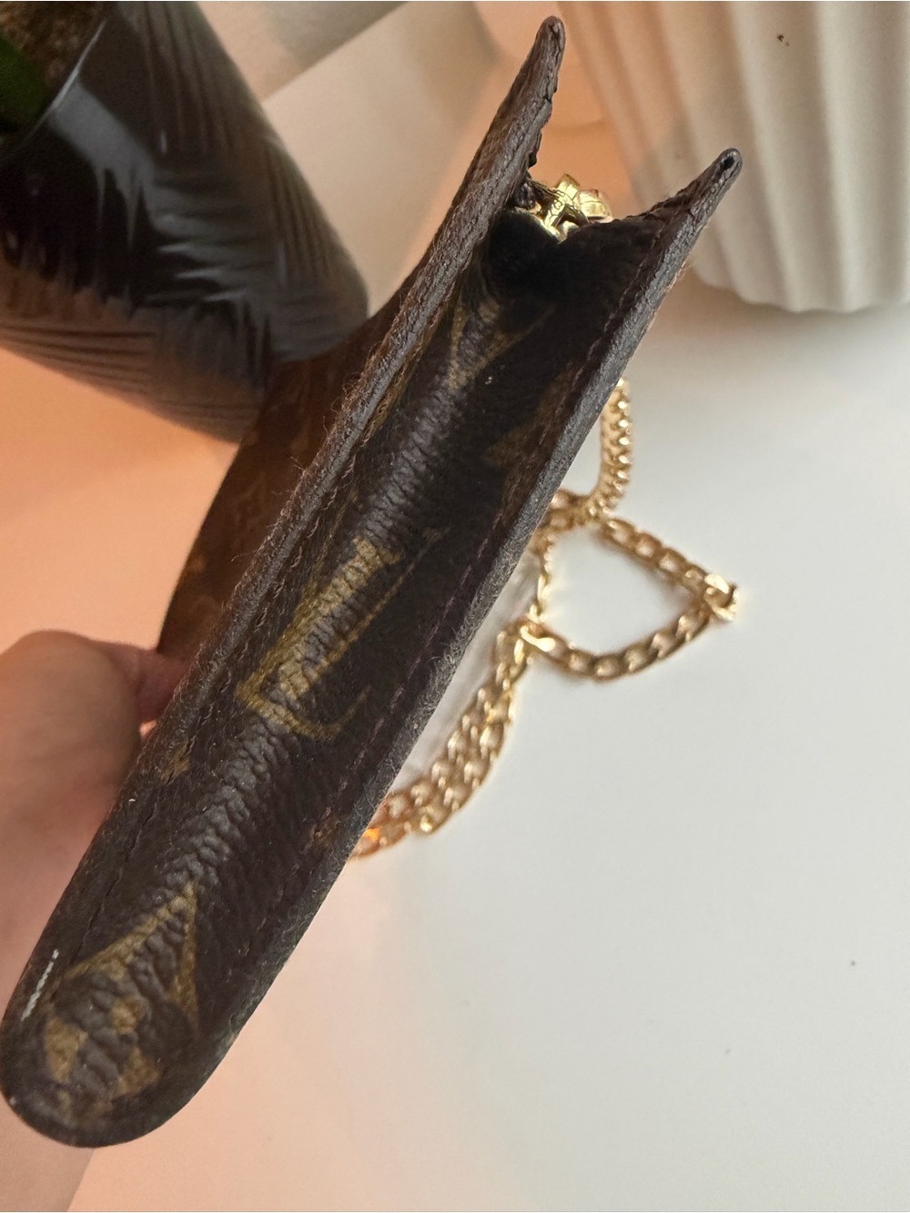 Authentic Louis Vuitton Brown Monogram Crossbody Clutch/Pouch - Picture 10 of 15